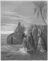 La Biblia de Gustave Doré: Jesús predicando en el Mar de Galilea